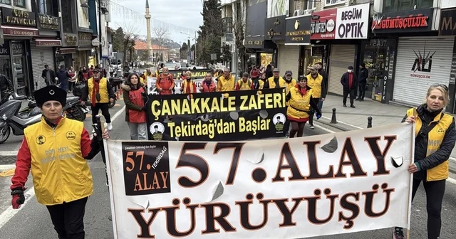 Tekirdağ dan Çanakkale ye 57 nci Alay Vefa Yürüyüşü başladı Tekirdağ Haberleri