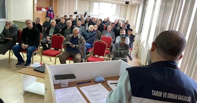 Tavşanlı da üreticilere bitki koruma eğitimi Kütahya Haberleri
