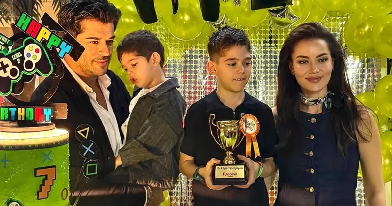 Burak Özçivit ve Fahriye Evcen, Karan ın yeni yaşını kutladı Magazin haberleri