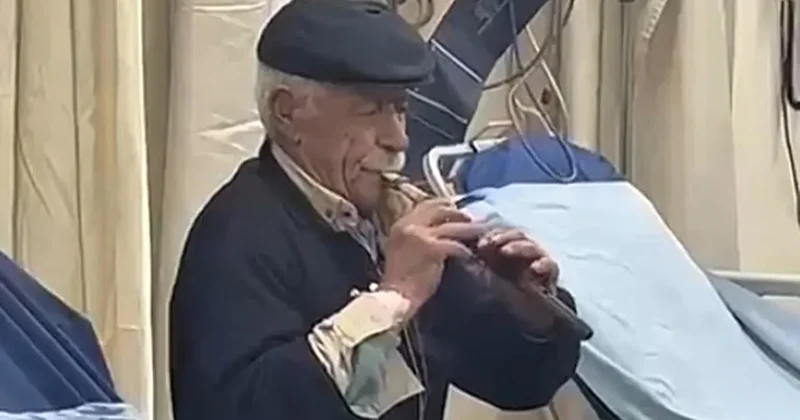 SON DAKİKA... Acil Servis te şoke eden görüntü! Kan aldırdıktan sonra zurna çalmaya başladı!