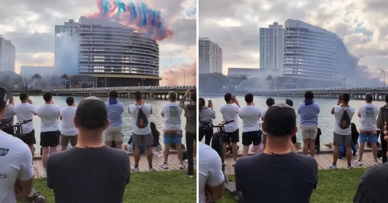 25 yıllık bina saniyeler içinde yıkıldı! Sebebi deprem değil