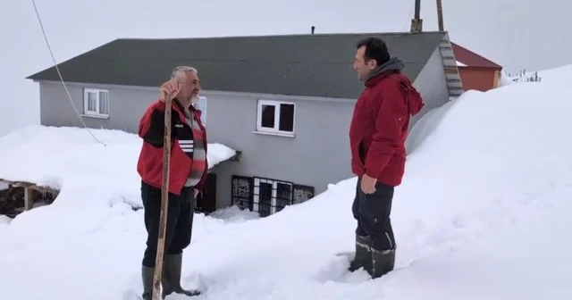 Torul da kar altında ayı nöbeti Evimi başıma yıktı, yine gelecek Gümüşhane de kar altında akıl almaz bekleyiş Gümüşhane Haberleri