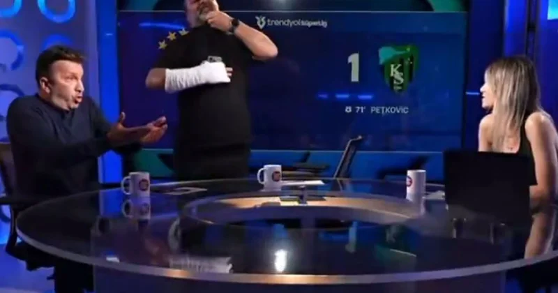 Galatasaray maçı bitince Emre Bol ile Evren Turhan canlı yayında birbirine girdi