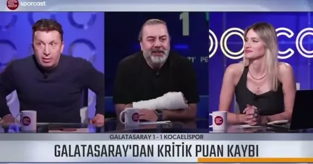 Galatasaray maçı sonrası canlı yayında büyük kavga! Ünlü yorumcular birbirine girdi