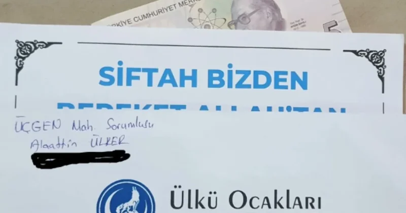 Ülkü Ocakları siftah niyetine bu zarfı dağıttı Sözcü Gazetesi