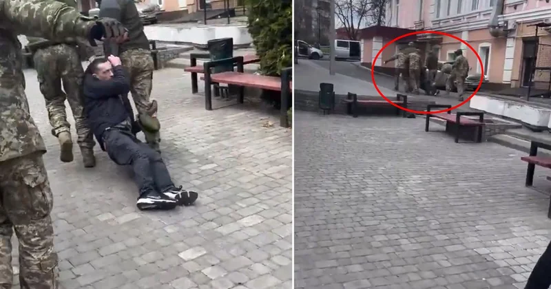 Savaştaki ülkede olay görüntü! Zorla cepheye götürdüler