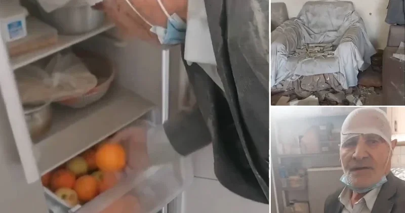 İsrail in vurduğu yıkılmış evinde misafir ağırladı Gündem Haberleri