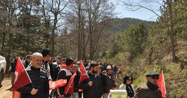 Buldan da göstericiler maden sahasında yürüyüş gerçekleştirdi Denizli Haberleri