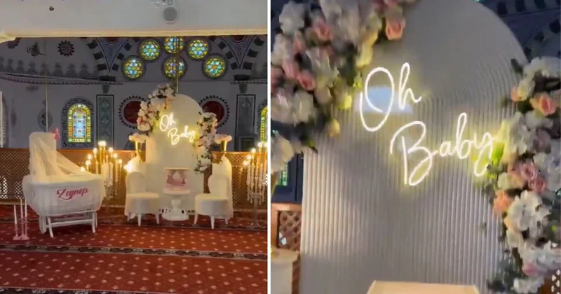Camide Baby Shower yaptılar, ilçe ayağa kalktı
