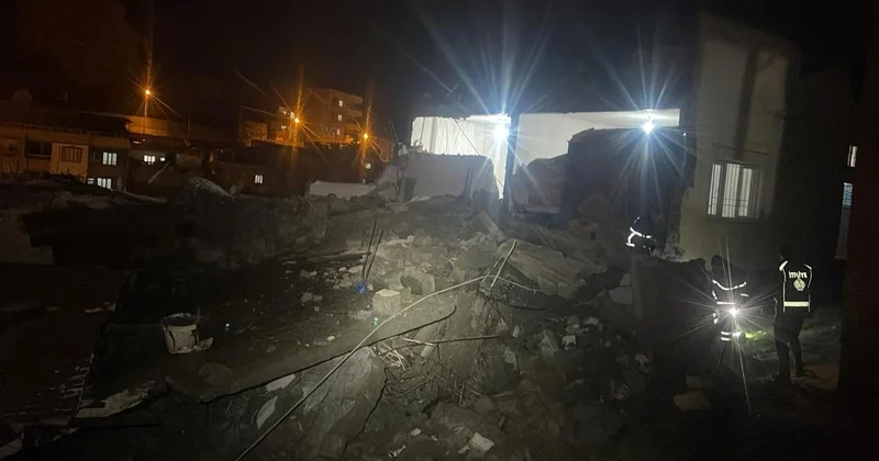 Siirt te metruk bina sağanağa dayanamadı