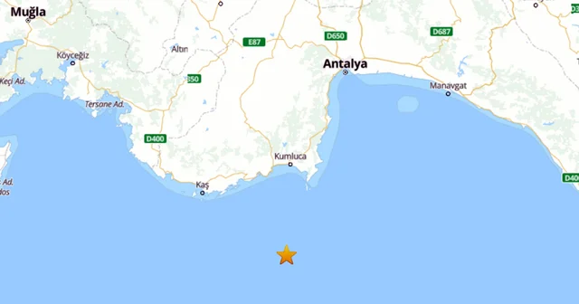 Antalya açıklarında 4.7 büyüklüğünde deprem Antalya Haberleri