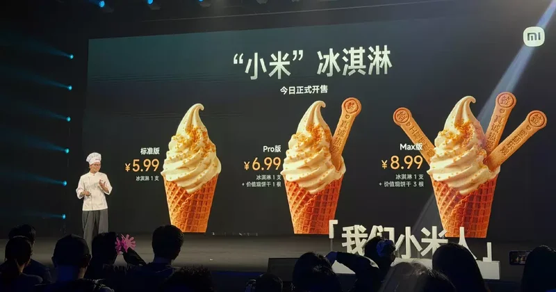 Xiaomi bu kez telefon değil, dondurma tanıttı! Pro ve Max sürümleri bile var