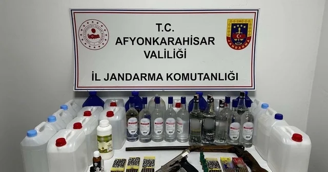 Jandarmadan sahte alkol operasyonu Afyonkarahisar Haberleri
