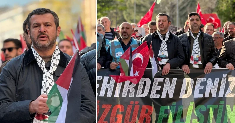 Karabük te yüzlerce kişi Gazze için yürüdü: Dünya bir topluluğun yok edilişini televizyondan izledi Karabük Haberleri