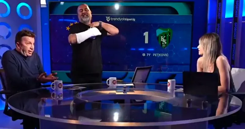 Terbiyesizlik yapma lan diyerek stüdyoyu terk etti