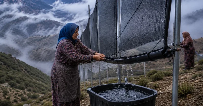 Kadınlar dağların tepesine dev ağlar kurdu: Çaresiz kalan köylüler çözümü havada buldu Sözcü Gazetesi