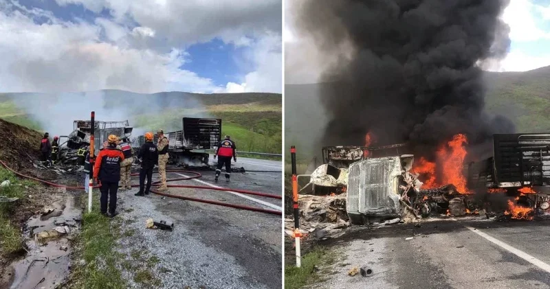 Tırlar kafa kafaya çarpıştı: İki sürücü yaşamını yitirdi Bitlis Haberleri