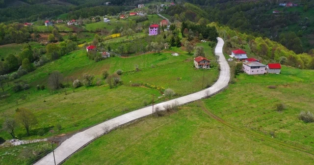 Ordu da beton yol çalışmaları sürüyor Ordu Haberleri