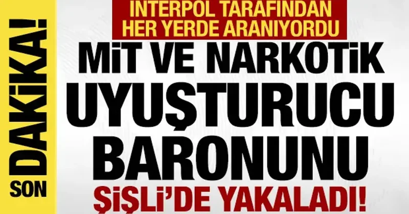 INTERPOL tarafından aranıyordu: MİT ve Narkotik Şişli de yakaladı!