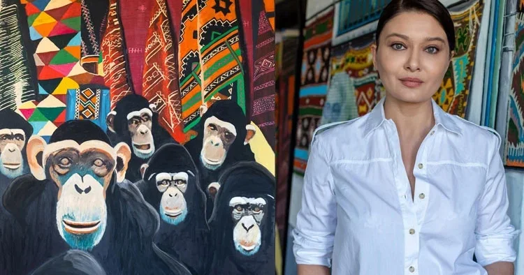 Resimleri sanat fuarında