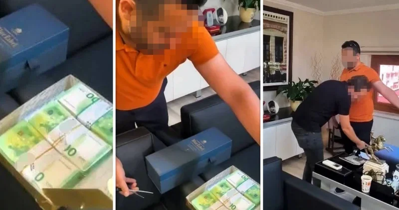 CHP li isim makamında baklava kutusuna gizlenmiş 110 bin euro ile yakalandı Antalya Haberleri