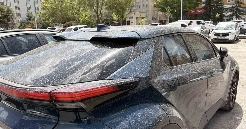 Kayseri de gökten çamur yağdı