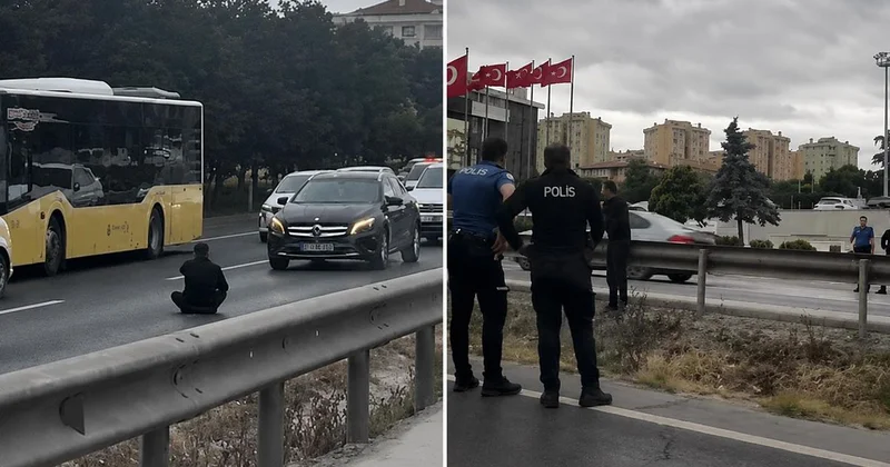 Büyükçekmece’de bunalıma giren şahıs D 100’ü birbirine kattı