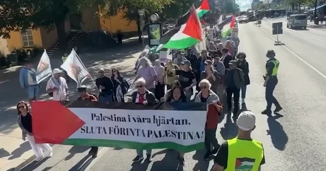 İsveç te terör devleti İsrail protesto edildi VİDEO İZLE