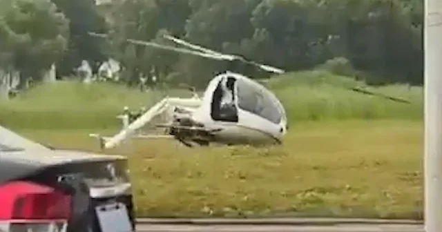 Çin’de helikopter faciası: Sert iniş yapan hava aracı böyle kontrolden çıktı VİDEO İZLE