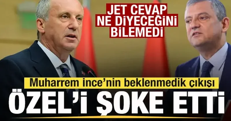 Muharrem İnce nin sürpriz çıkışı Ögür Özel i kızdırdı! Ne diyeceğini bilemedi