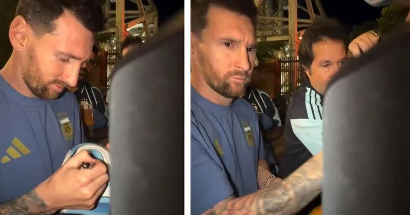 Messi den alkış alan hareket! Tekerlekli sandalyedeki gazeteciyi geri çevirmedi
