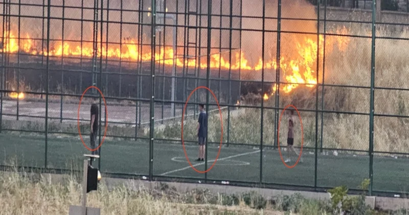 Pes dedirten futbol ateşi: Yangına rağmen oynadılar Sözcü Gazetesi