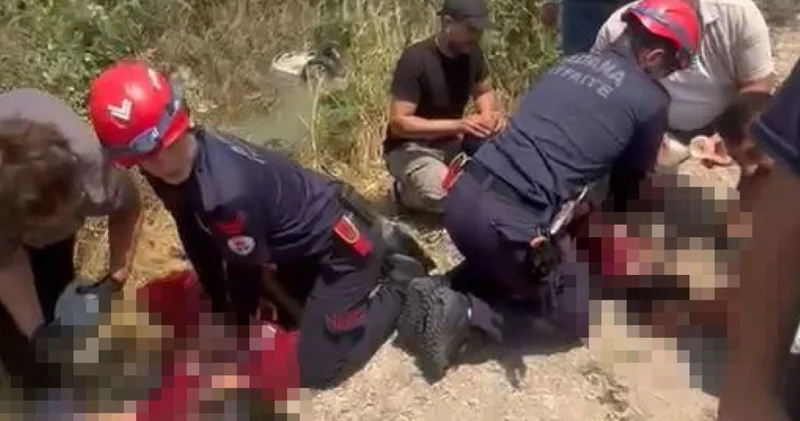 SON DAKİKA Otomobille sulama kanalına uçtular! 2 kadının da kalbi durdu Son dakika haberleri