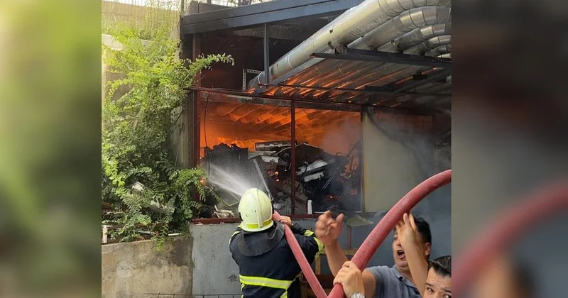 Muğla da hastanenin kazan ve jeneratör dairesinde yangın