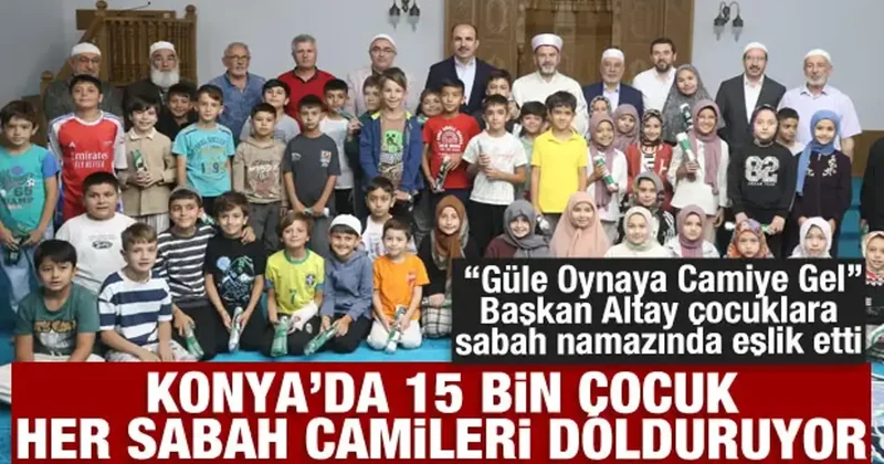 Başkan Altay her sabah camileri dolduran çocuklarla buluştu