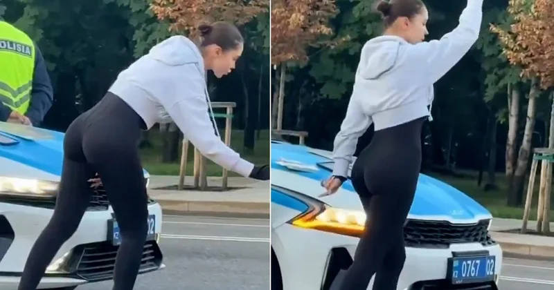 Trafik cezasına üzüleceğine bakın ne yaptı