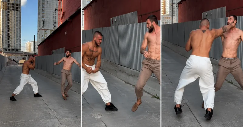 MMA dövüşçüleri sokakta birbirine girdi