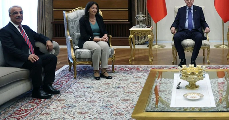 Cumhurbaşkanı Erdoğan ile görüşen DEM Parti İmralı Heyeti: Sürecin kararlılıkla sürdürüleceği teyit edildi