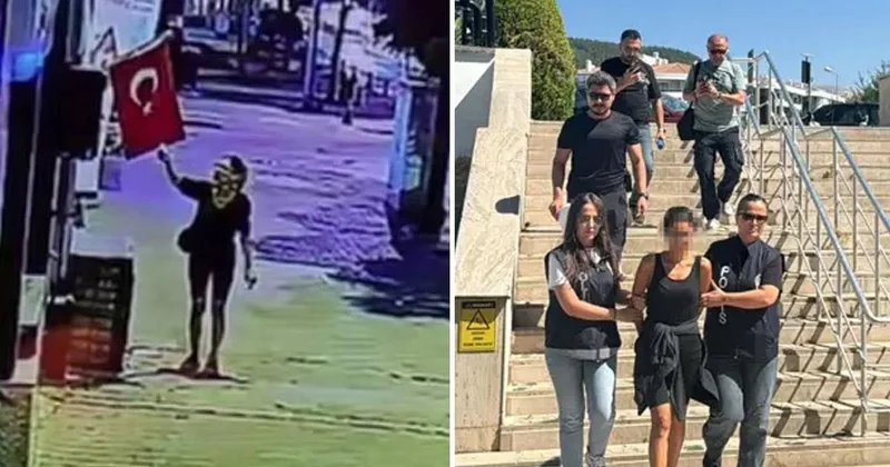 Ters kelepçe ile alındı! İşte bayrağımızı yakan o alçağın savunması