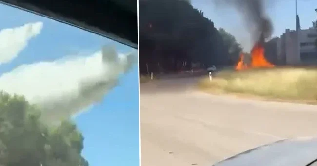 Yalova daki düşen uçak üstlerinden böyle geçmiş: Düşme anlarına ait yeni görüntüler ortaya çıktı! Pilotun sağlık durumuyla ilgili açıklama