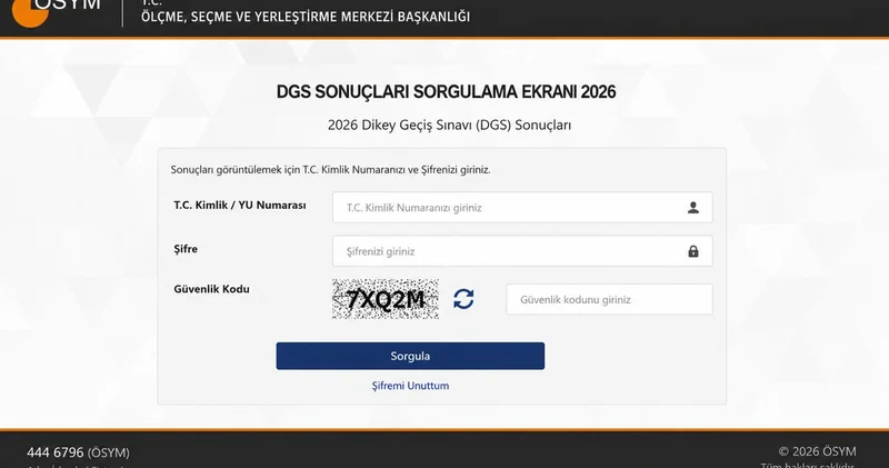 DGS SONUÇLARI SORGULAMA EKRANI 2026 ÖSYM .tr ile DGS sınav sonuçları sorgulaması nereden ve nasıl öğrenilir?
