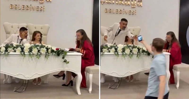Damat, nikah töreninde başına gelebilecek en büyük talihsizliği yaşadı