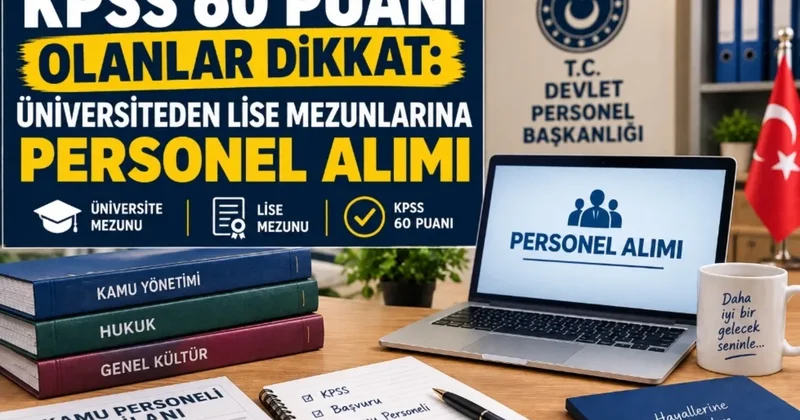 KPSS 60 Puanı Olanlar Dikkat: Üniversiteden Lise Mezunlarına Personel Alımı
