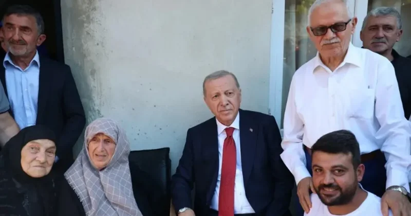 Başkan Erdoğan baba ocağında komşularını ziyaret edip hayır dualarını aldı
