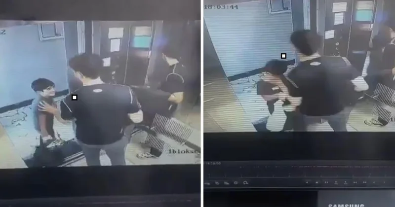 Asansörde otizmli çocuğa vicdansız saldırı