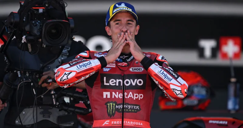 San Marino GP de kazanan Marc Marquez!