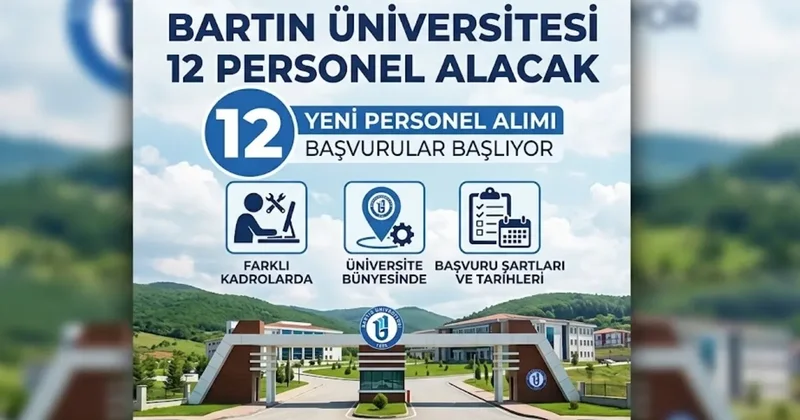Bartın Üniversitesi 12 Personel Alacak