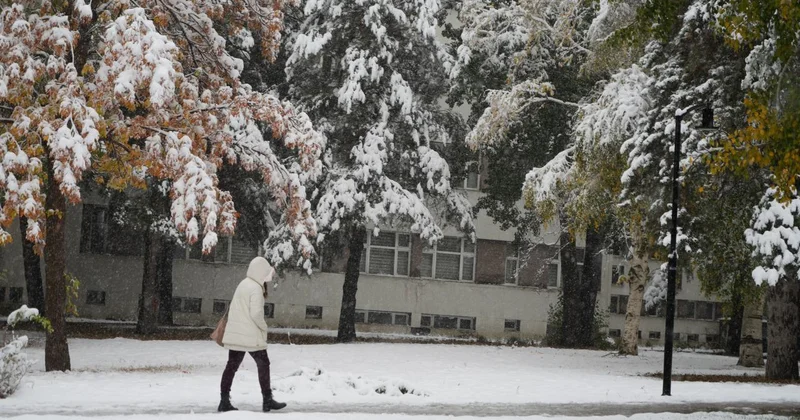 Erzurum a ekim ayında kar yağdı