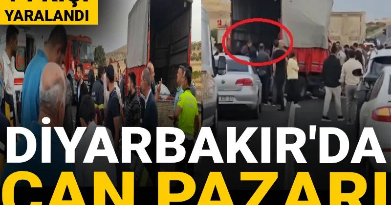 Diyarbakır da can pazarı! İşçileri taşıyan kamyonet kaza yaptı: 14 yaralı