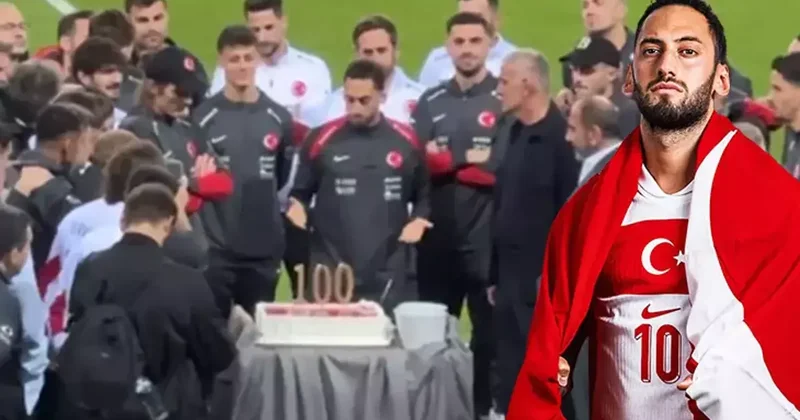Hakan Çalhanoğlu için Kocaeli Stadı nda 100. maç pastası kesildi Fanatik Gazetesi Futbol Haberleri Spor